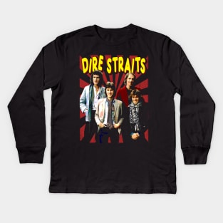 Sultans of Style Dire Band Tees – Where Classic Rock and Fashion Collide! Kids Long Sleeve T-Shirt